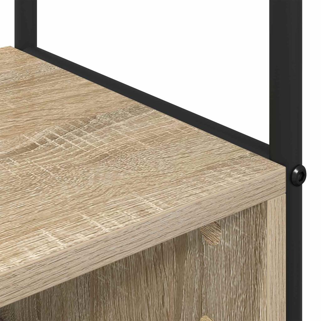 Coat Rack with Shoe Bench Sonoma Oak Engineered Wood