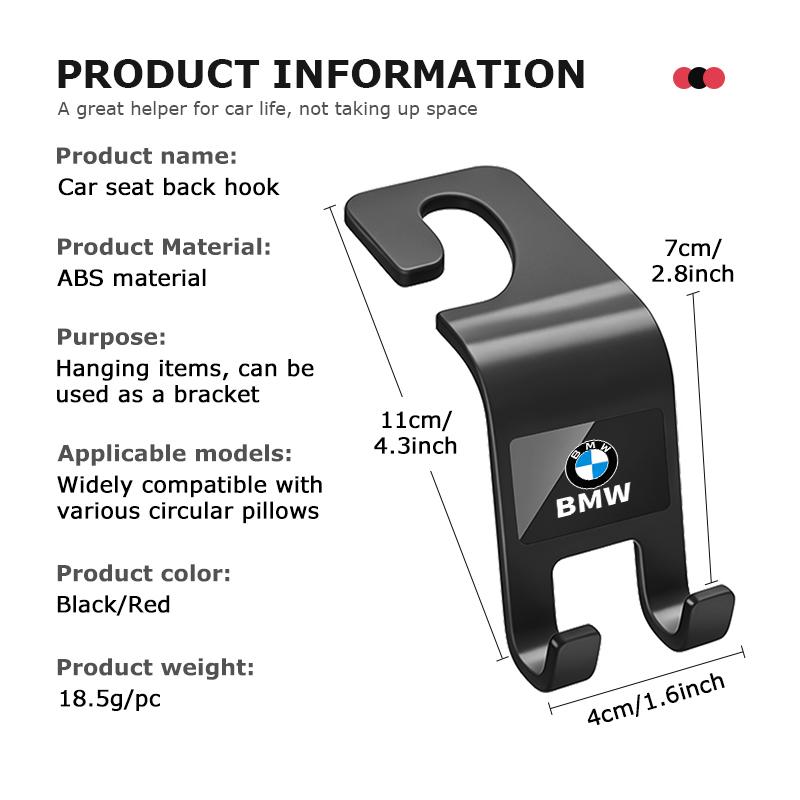 Car Seat Back Dual Head Hook Multifunctional Holder Hooks For BMW M Sport M2 M3 M4 M5 M6 E46 E90 E60 F10 F20 E87 X3 X6 QS4