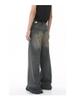 Unisex Retro Vintage Washed Straight-Leg Jeans - Slightly Loose Fit
