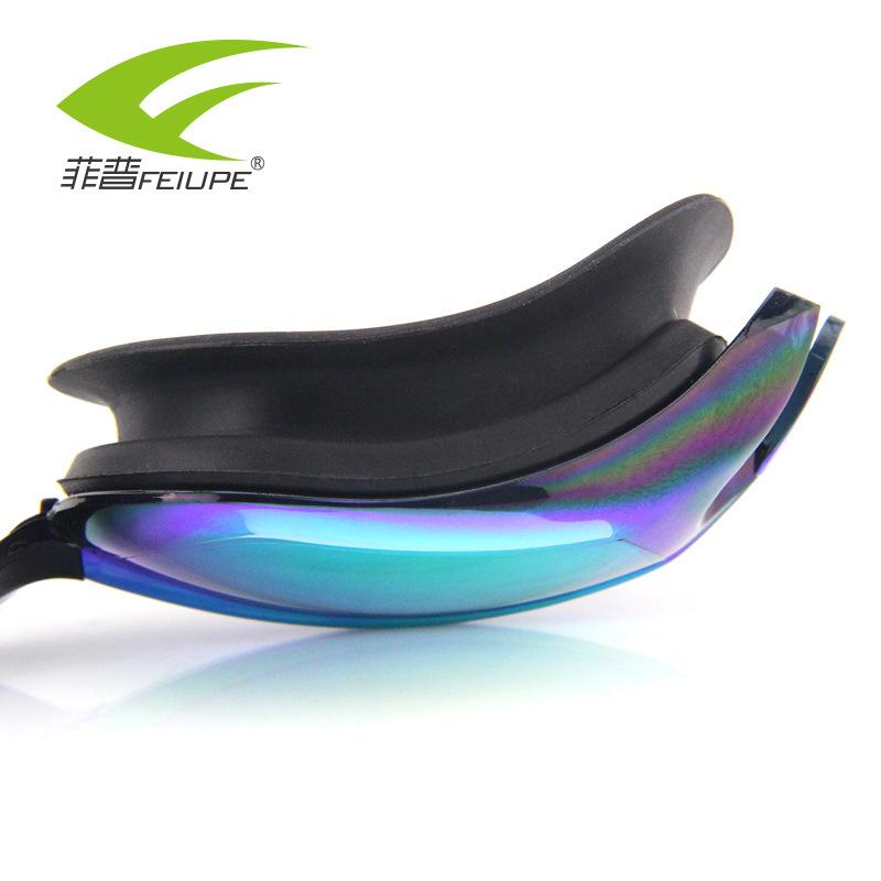 Swimming Goggles Anti-fog large-frame electroplated swimming goggles Male Fashionable and Colorful Swimming Goggles Swimming goggles with earplugs