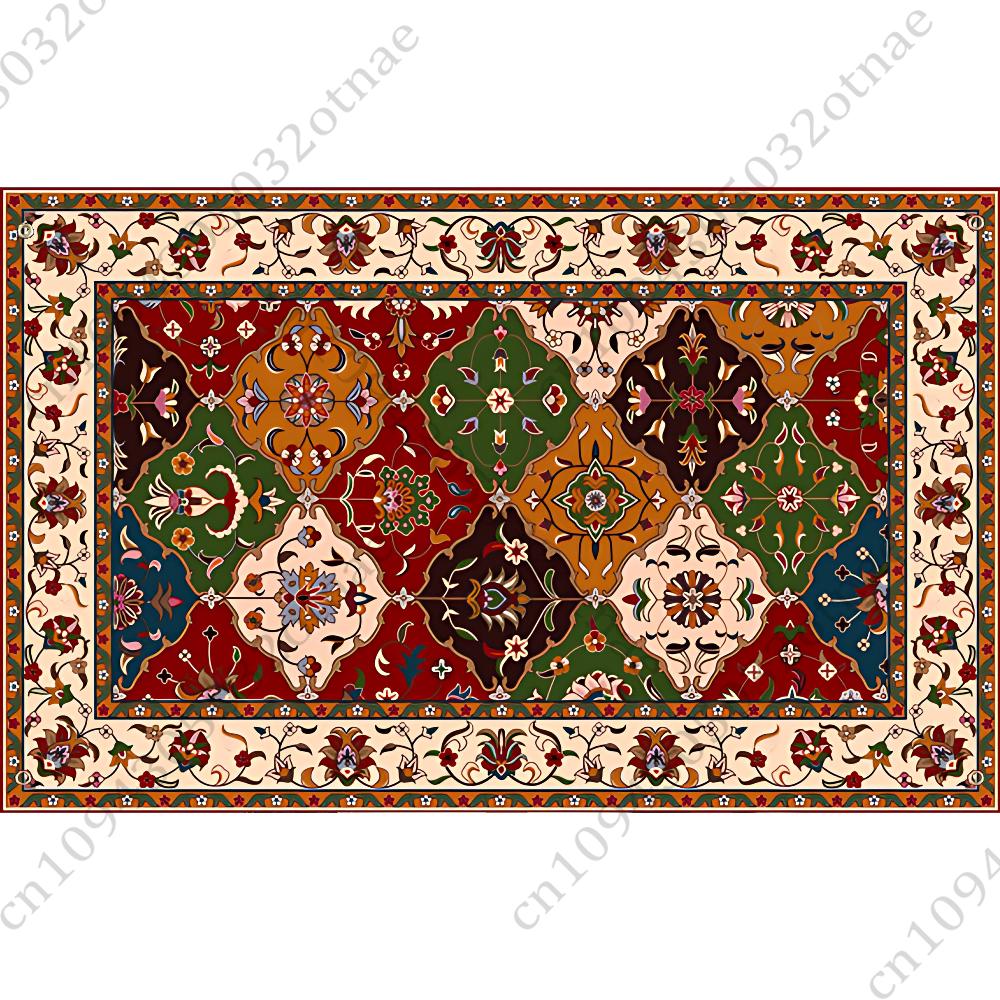 Персидский Ковер Цветочный Узор Флаг Гобелен Забавный Баннер Для Комнаты в Общежитии Спальни Садовой Гостиной Настенное Искусство Декор Вечеринки