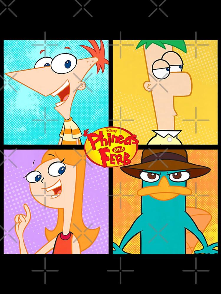 Phineas and Ferb Character Box Up Oversized T-Shirt