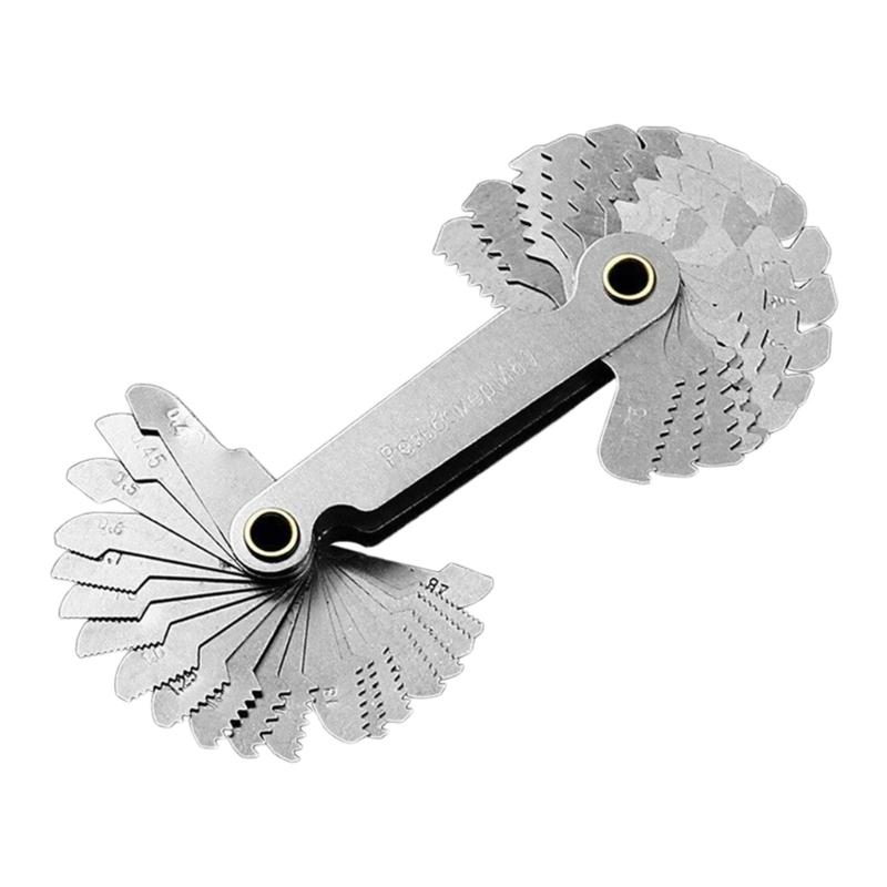 Профессиональный инструмент для измерения резьбы Высокоточные шаблоны шага резьбы Простой в использовании для инженеров, ремонтников и DIY-проектов