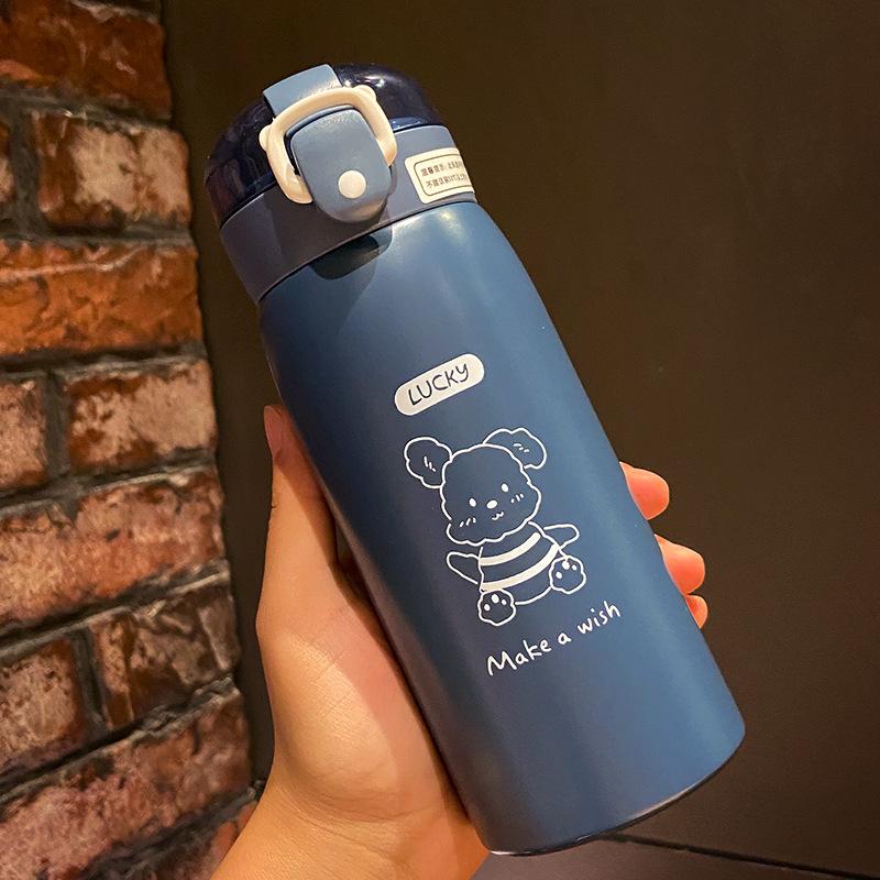 350/500 мл Термос из нержавеющей стали 304 Портальная детская чашка-поильник Детская студенческая бутылка для воды с защитой от падений