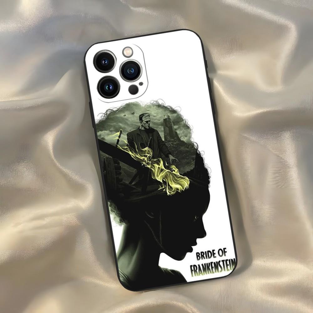 Bride Of Frankenstein Phone Case for Iphone 15 14 13 12 11 Pro Max Xr X Xs Mini 8 Plus SE 2022 Black Soft Silicone Cover