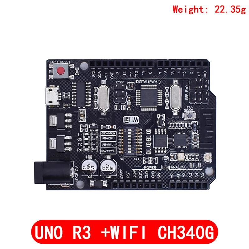 Официальная коробка UNO R3, 1 комплект, ATMEGA16U2/UNO + WiFi R3, чип MEGA328P CH340G для Arduino UNO R3, макетная плата WeMos ESP8266