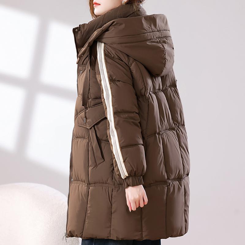 Fashion Women Winter Long Coats Elegant Thick Warm Parkas Hooded Loose Outerwears Lady Jackets