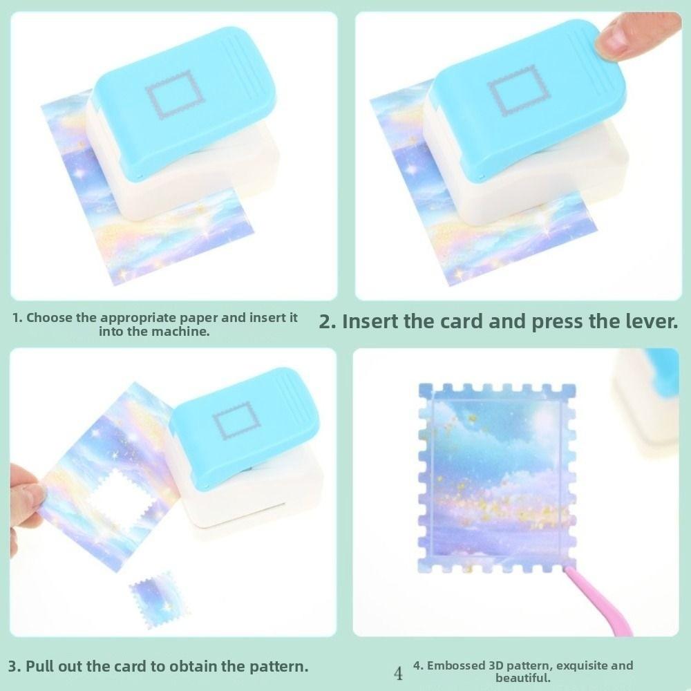 DIY Stamp Border Punch Labor Saving Stamp Shape Hole Punch Toothed Puncher Embosser  Craft