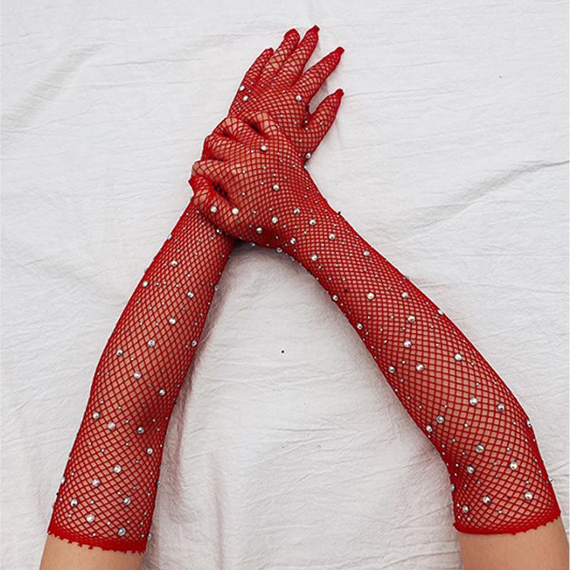 Черные, белые, красные, длинные сетчатые перчатки с S-образной полостью, перчатки для рыболовной сети