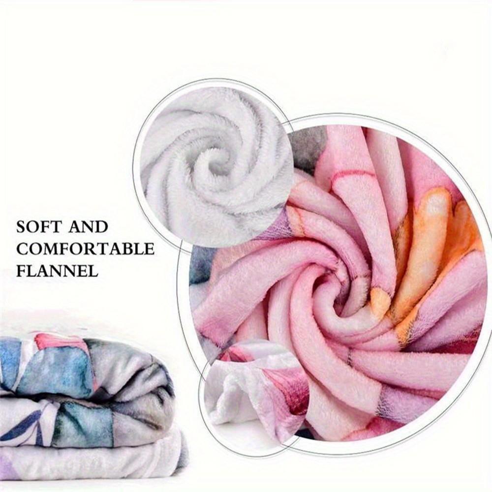Floral Tribute To Mom Flannel Blanket-Soft and Suitable for Sofas,Beds,Offices,Travel,All Seasons,Great Gift for Holidays and Birthdays.