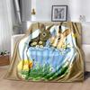 Easter Eggs And Bunnies Blanket,Suitable for sofas, offices, travel, living rooms, Gifts to relatives and friends, Blanket,Suitable for all seasons.