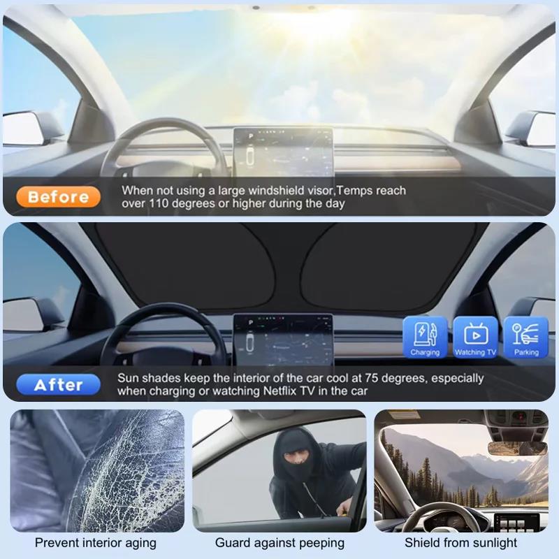 For KIA Ceed JD CD ED k2 Car Windshield Sun Shade sportage Sunshade Sun Visor Protector Blocks UV Rays Summer Car AccessoriesWindshield Sunshades 1