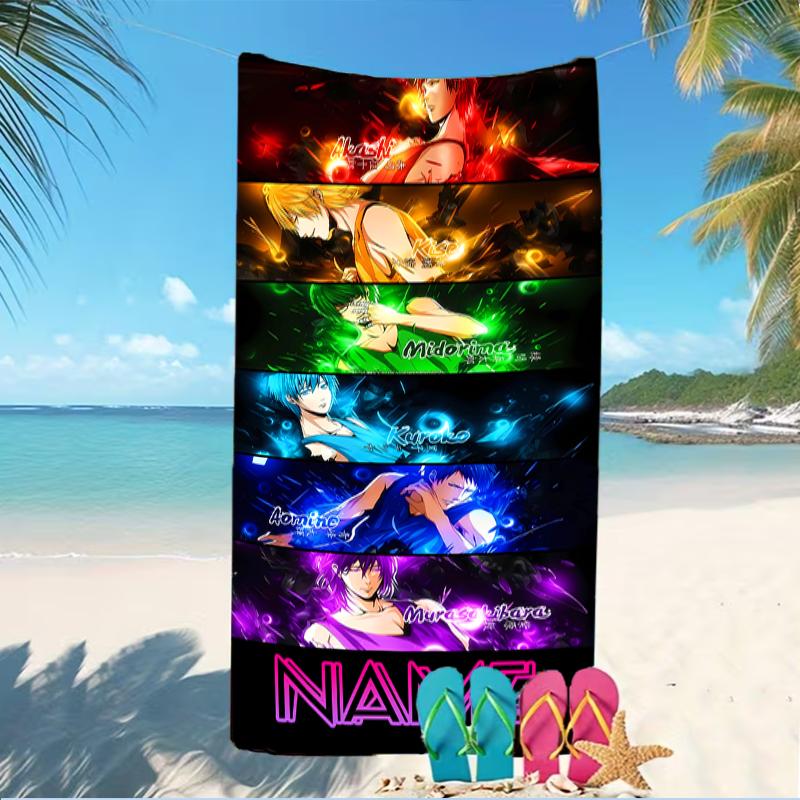Customizable personalized beach towels Kuroko's Basketball themed designs.Suitable for the beach, yoga, sports;ideal as beach accessories