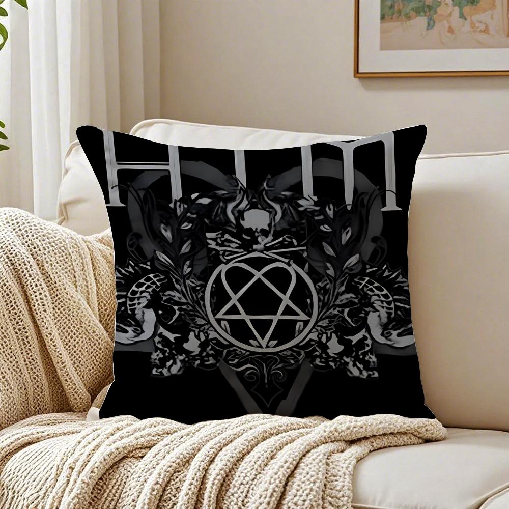 HHim OOrnateES HHeartagram Art Cushion Cover Linen Pillowcase Soft for Sofa Bed Home Room Decor