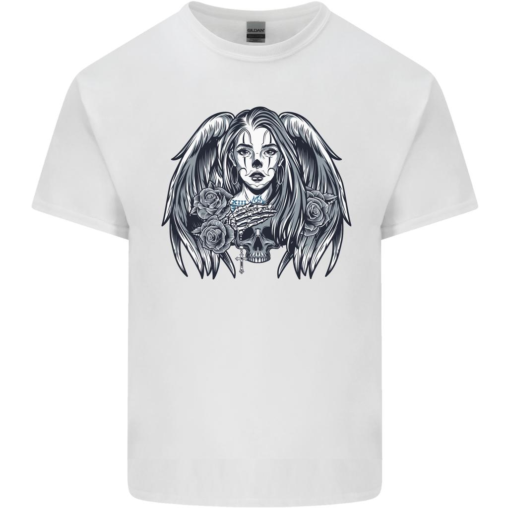 Heaven Hell Angel Skull Day Of The Dead Unisexs Light Cotton Tshirt