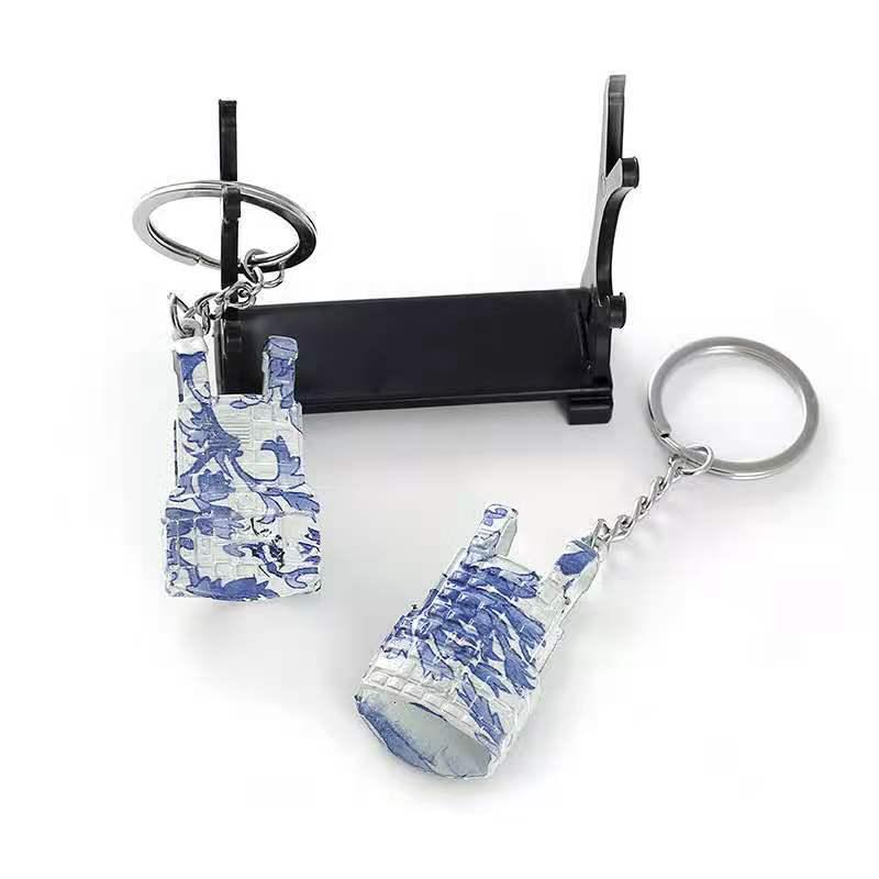 Chicken Game Metal Weapon Model Keychain: 12cm AKM 98K PUBG Pendant Gift