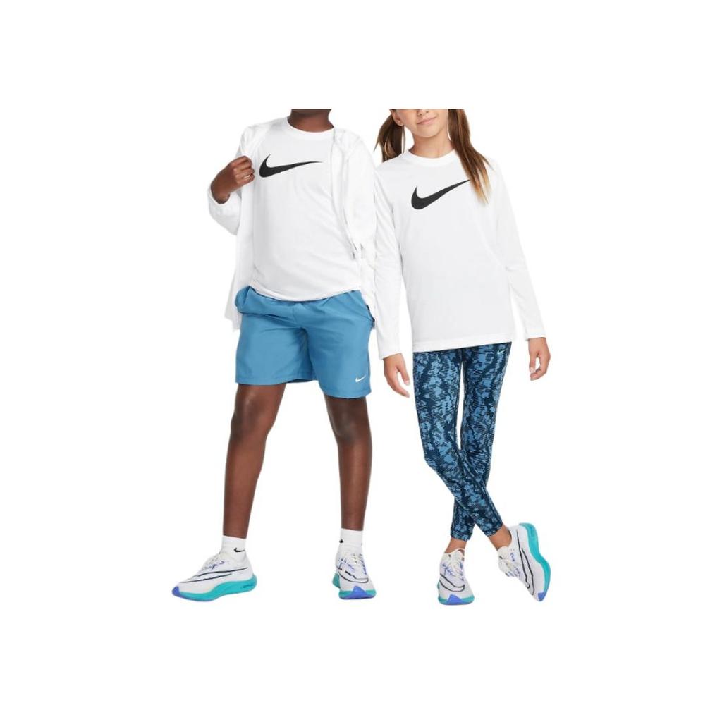 Nike Футболка Dri-Fit Legendary Comfort с длинным рукавом, отводящая пот, для детей, белая FZ5192-100
