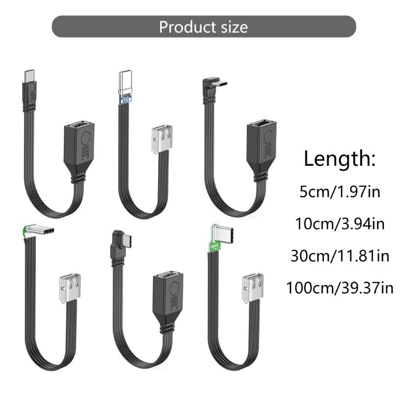 Адаптер USB C на USB 2.0, USB-адаптер, кабель OTG, кабель USB C «папа» на USB «мама» OTG для ноутбука, компьютера, планшета
