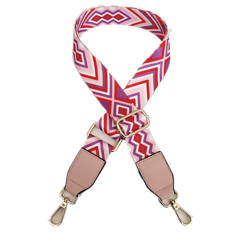 Bag Accessories Ethnic Style Contrasting Color Backpack with Color Wide Bag Belt Burden Reduction Backpack Oblique Span Belt