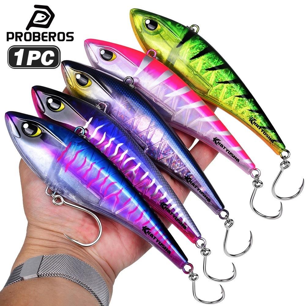 Single Steel Wire Hook Pencil Lure 39G 125G Fake Bait Portable VIB Lure Saltwater Fishing
