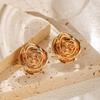 Vintage Rose Camellia Design Romantic French Style Earrings