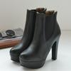 Fashion Fashion Women's Ankle Boots Platform Sexy High Heels Short Boot For Women Black White Heels Party Shoes Ladies Large Size 48 50