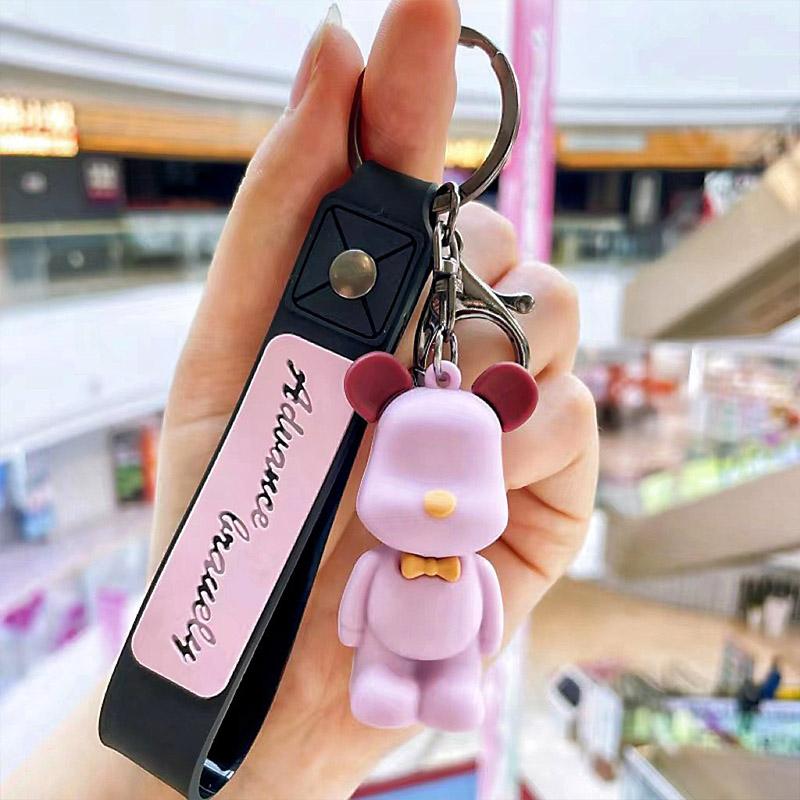 Cute Bear Key Buckle Bag Pendant Key Chain Pendant for Cars Ornaments Accessories