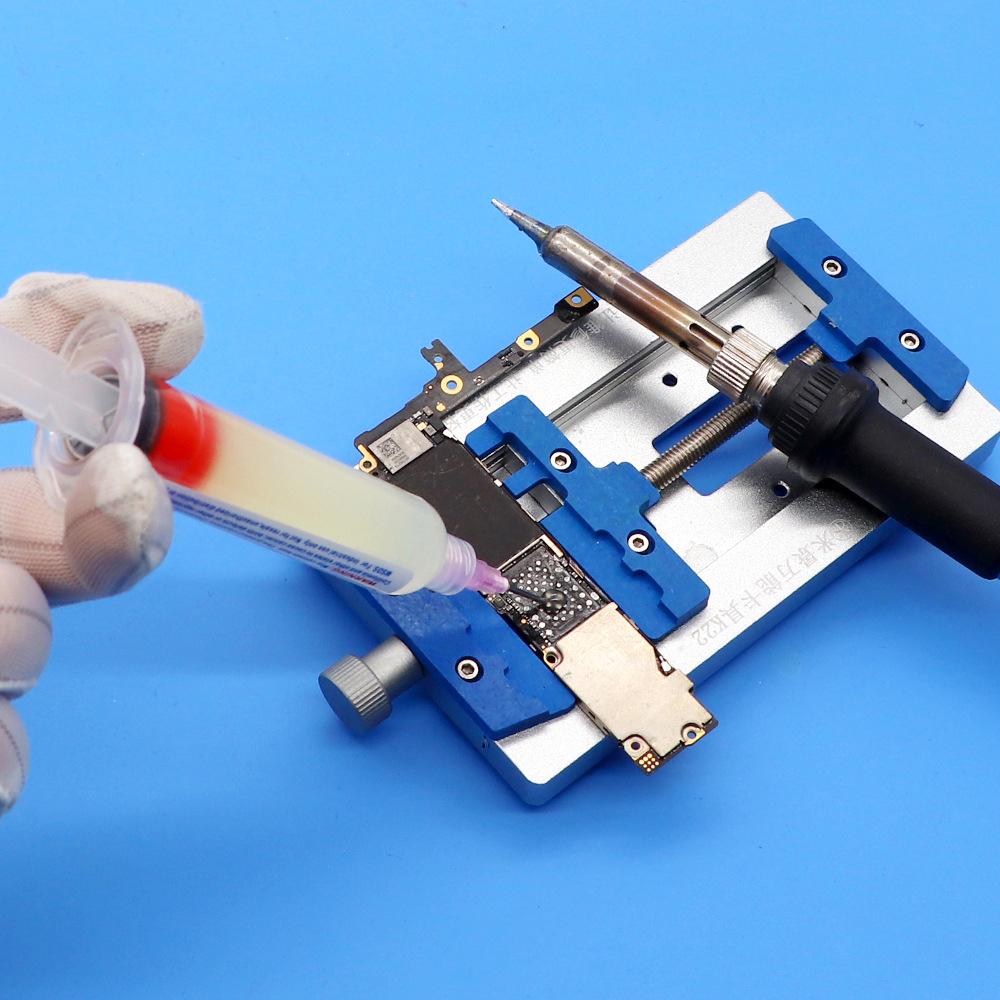 1 комплект 10 куб.см Паяльная паста Флюс Смазка RMA-223 с 10 иглами для компьютерных чипов Телефон Светодиод BGA SMD PGA Инструменты для ремонта печатных плат