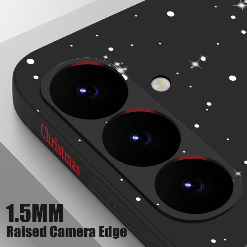 Матовый тонкий чехол Dream Merry Christmas Tree Pattern для Samsung Galaxy S24 Ultra S23 FE S22 A55 A54 A34 A35 A52, мягкий противоударный чехол из ТПУ со шнурком