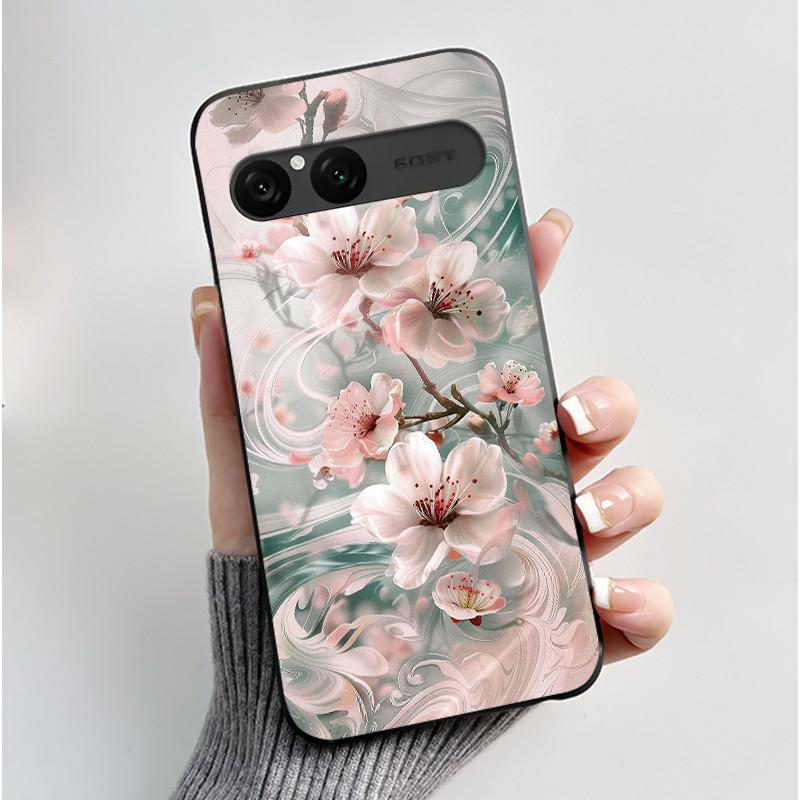 Cute Case For Sony Xperia 10 VII Fundas Capa Printing Shell Protective Cover Soft Silicone Cartoon Black Casing Coque
