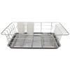 Stainless Steel Drainer and Tray Set with Storage Basket, Silver, Heat-Resistant Up To 120C, Cold-Resistant Up To -20C, Rust-Resistant, with