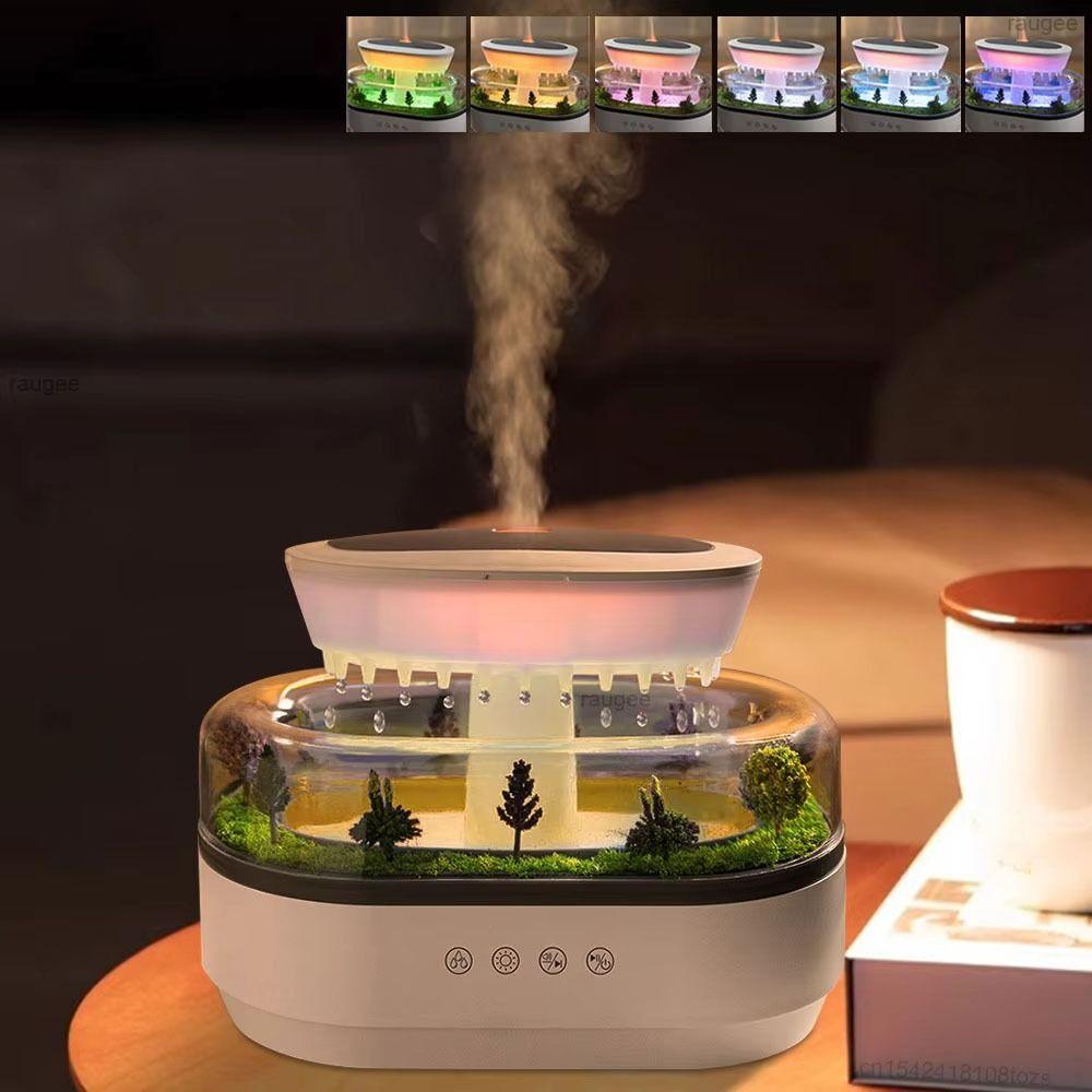 White Aroma Humidifier Decoration Ultrasonic Fragrance Diffuser Raindrop Air Humidifier Room