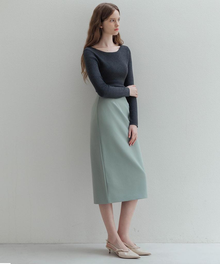 Rotre Domin Re Leather Blue Skirt