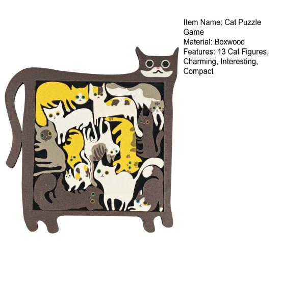 Деревянная игра-головоломка «Кошка», портативная карманная дорожная игра для автомобиля, дороги, самолета