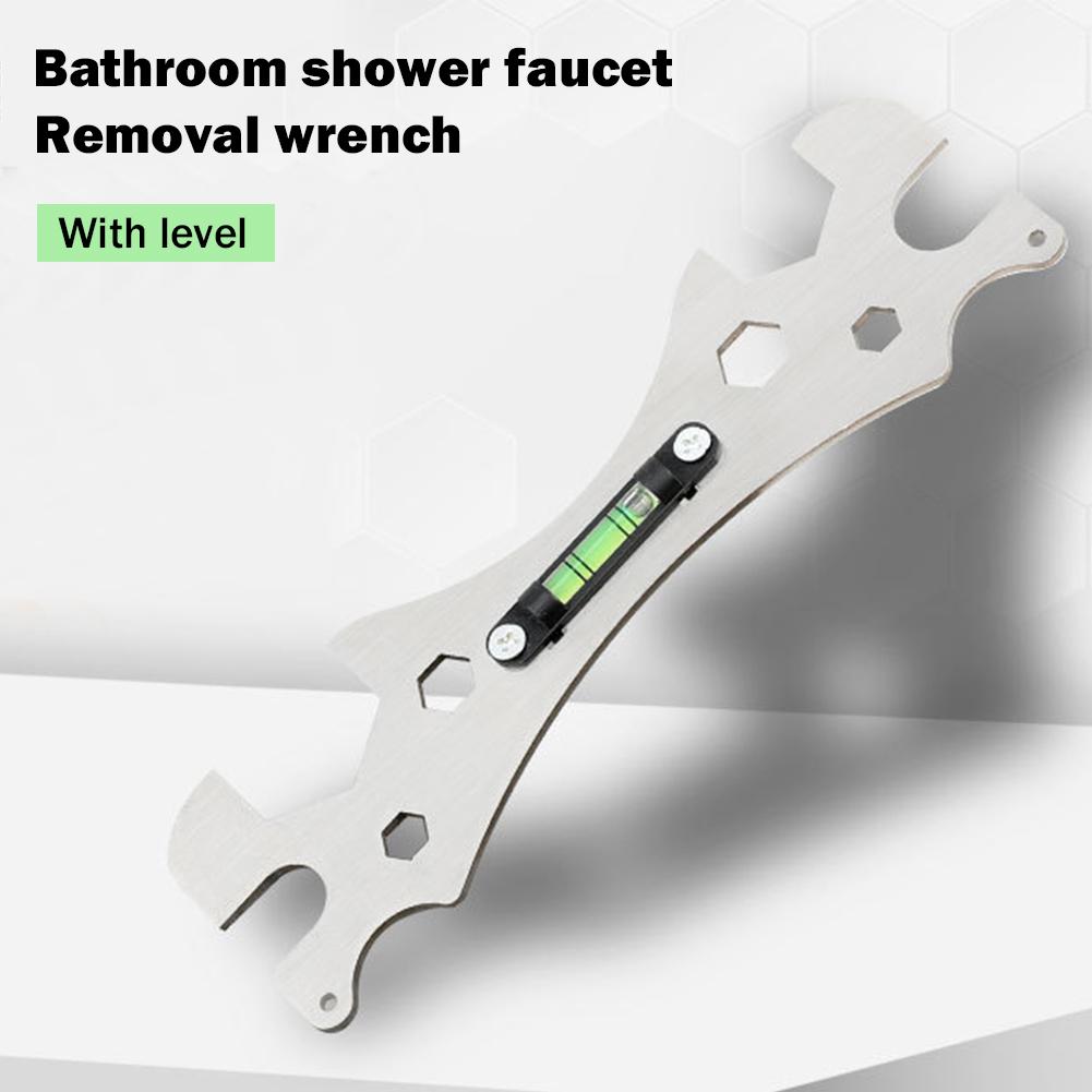 ~ Многофункциональный ключ с уровнем из нержавеющей стали для ванной комнаты и душа