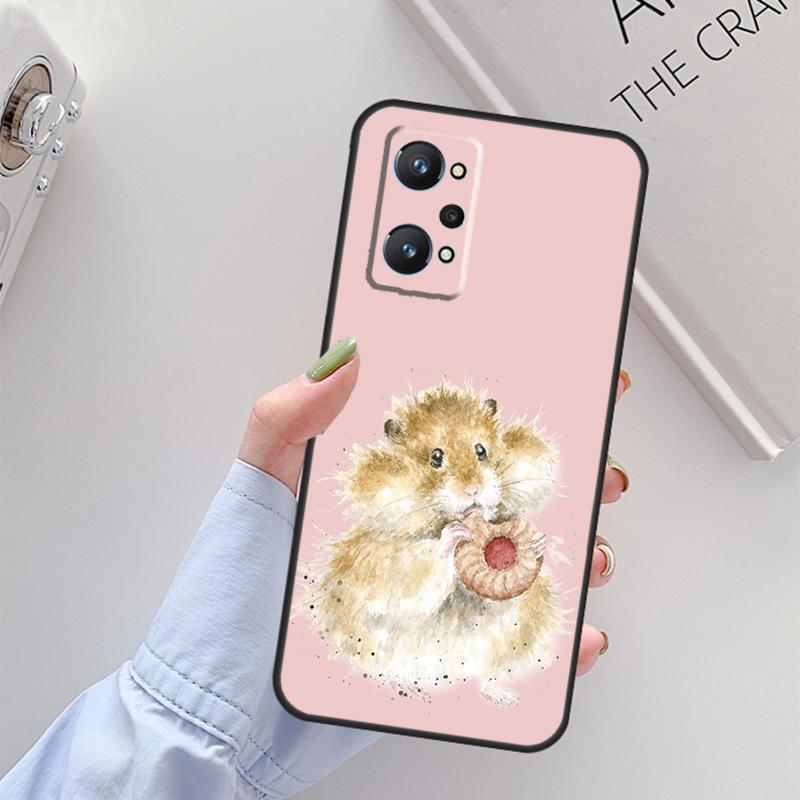 Animal Guinea Pig For Realme C67 C61 C75 C55 C53 C51 C21Y C25S GT 6 6T 5 GT7 Pro 10 11 12 13 14 Pro Plus Case