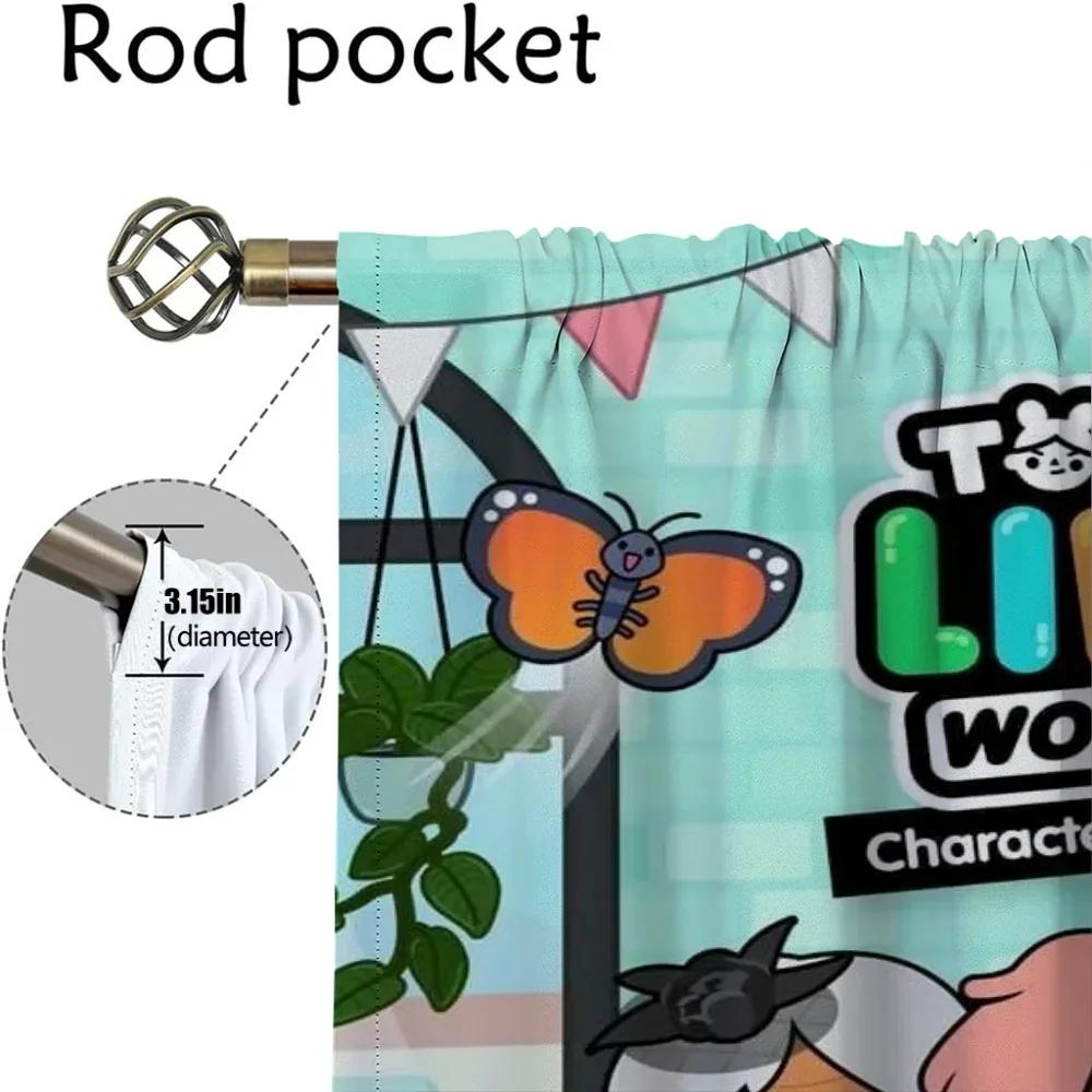 Занавеска-перегородка Tocas Life World для комнаты, 2 панели, домашние интерьерные шторы, украшение на Хэллоуин, шторы, тюль для спальни