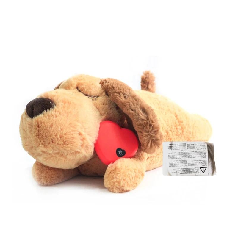 Игрушка для собак Heartbeat от беспокойства разлуки, помощь при сне, мягкий плюшевый друг для сна, собака-бегемот, снятие стресса от лая