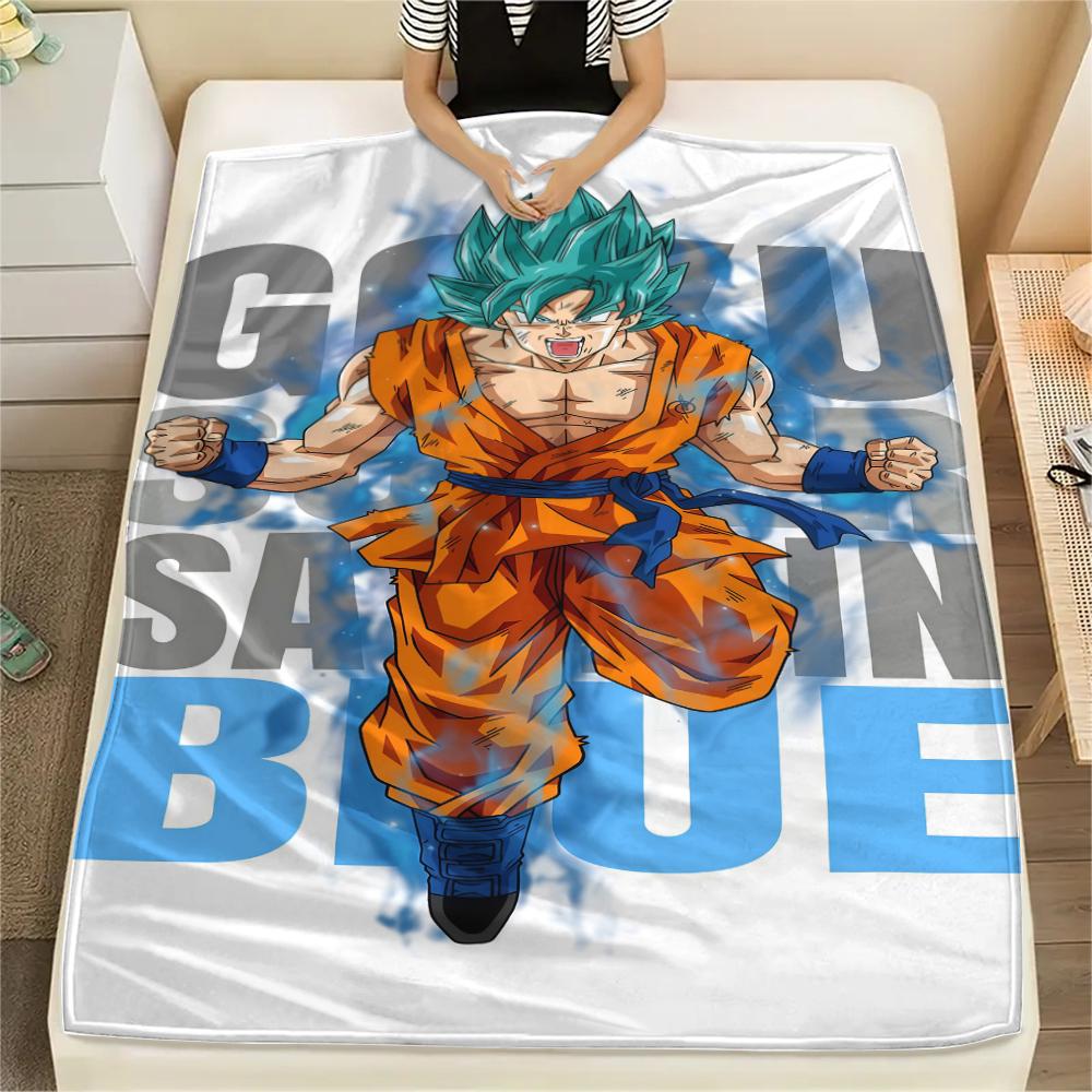 Dragon Ball Son Goku Flannel Blanket Nice Print For Home Bed Sofa Chair Travel Picnic -HE42