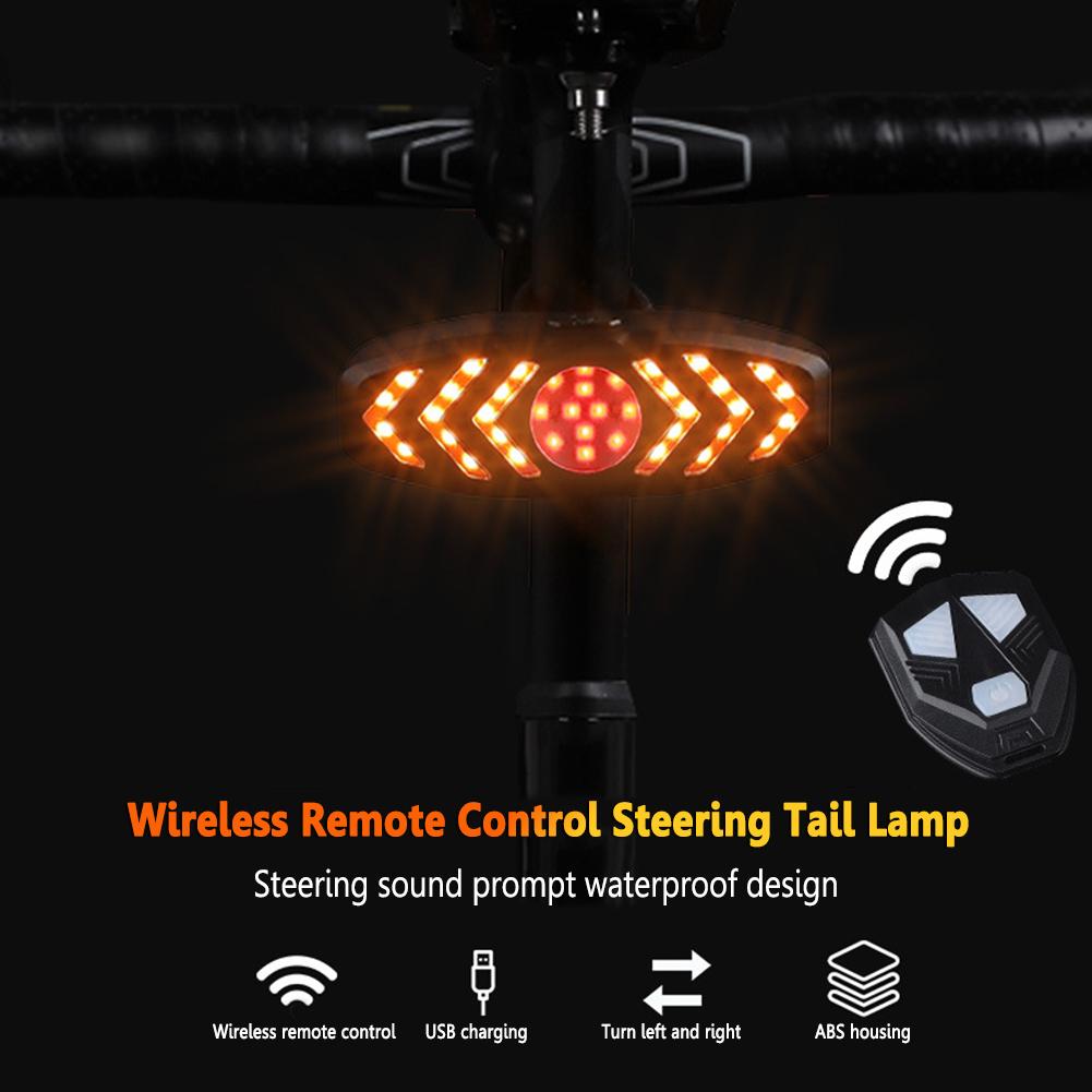 Перезаряжаемые Предупреждающие Велосипедные Фонари с Поворотниками Велосипедный Задний Фонарь Беспроводной Пульт Дистанционного Управления Велосипедный Задний Фонарь для Ночной Езды
