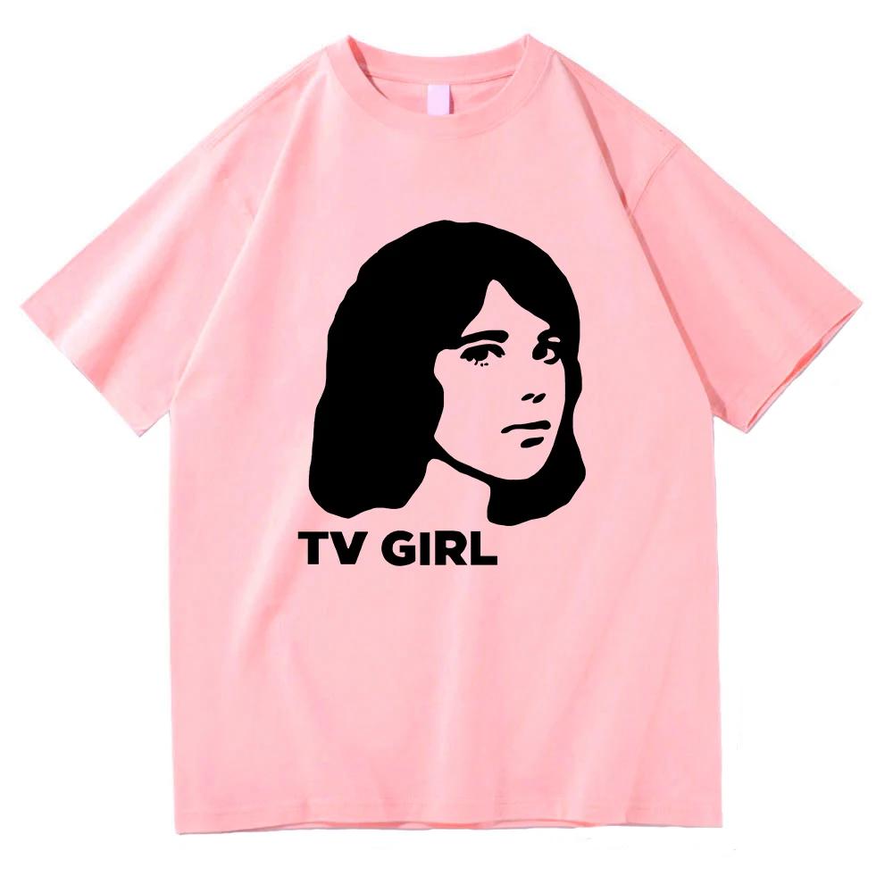Summer Men's TV GIRL Band Printed T-shirt, 100% Pure Cotton Cartoon Harajuku Comfortable Clothing Top