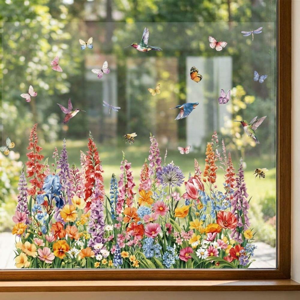DIY Wall Stickers Colorful Static Adhesive Stickers Fashion Electrostatic Stickers Window