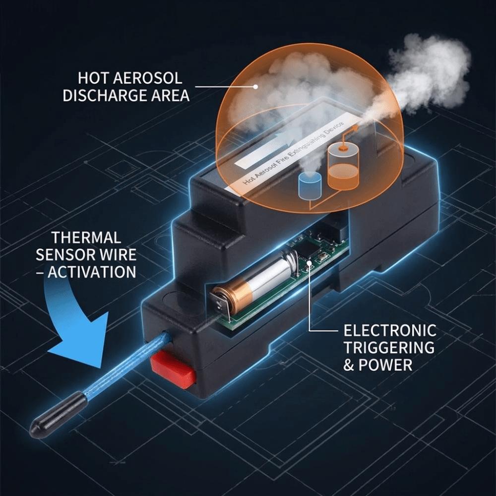 Pollution-Free Fire Extinguishing Device Automatic Fire Extinguishing Sticker Engine Compartment