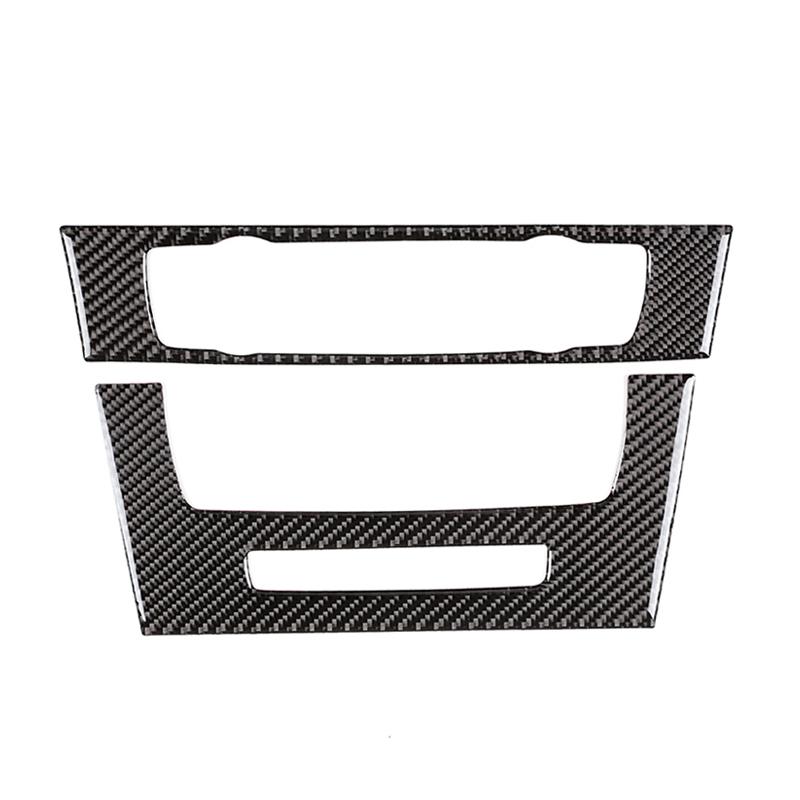 Углеродное волокно салона автомобиля, центр управления CD, панель, рамка, наклейка, накладка для BMW 3 серии E90 E92 E93 2005-2010 2011