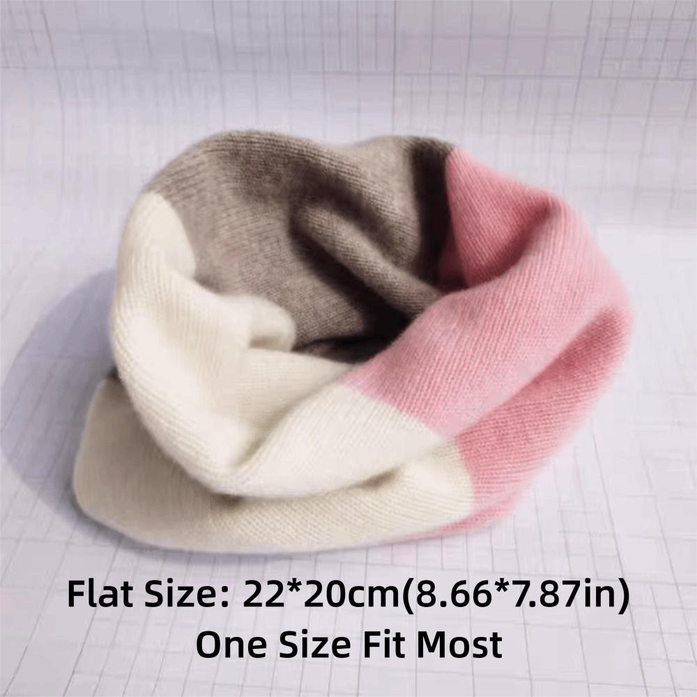 Windproof Infinity Scarf Splicing Color Loop Neck Gaiter Soft Neck Collar Autumn Winter