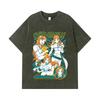 275 GSM Washed T-shirts 100% Cotton Bleach V3 Orihime Print Unisex Heavy Cotton T Shirt