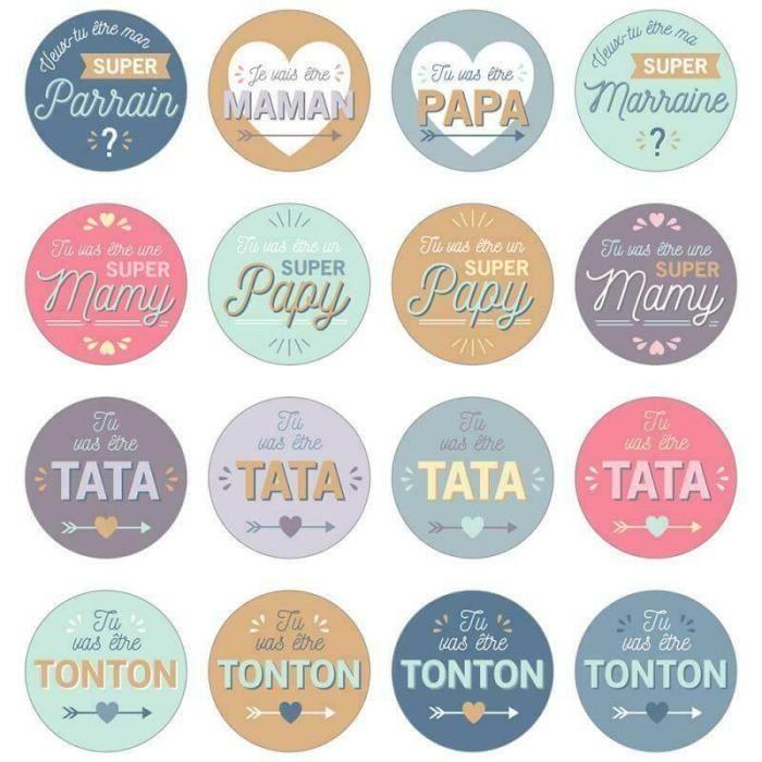 Stickers - Naissance - 32 motifs - Multicolore - Autocollants créatifs - Scrapbooking