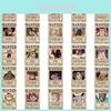 Набор из 50 наклеек-постеров пиратов из аниме One Piece, красочный граффити-мультяшный декор для фанатов