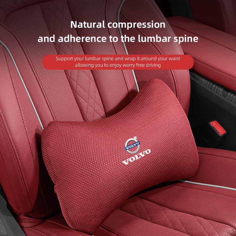 Car Seat Accessories Ice Silk Headrest Lumbar Support Pillow For Volvo XC90 V90 V60 XC60 V40 EC40 EX40 S80 S60 S90 C40 XC40 V70