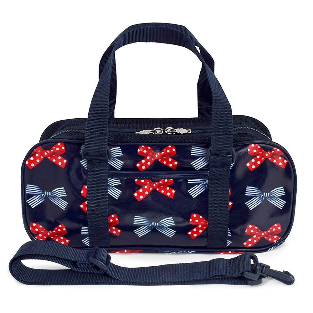 КРАСОЧНЫЙ КОНФЕТНЫЙ СТИЛЬ Сумка-раскраска Сумка Okeiko Французская лента в горошек и полоску N2111800 (военно-морской флот)